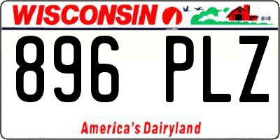 WI license plate 896PLZ