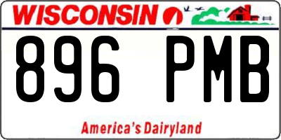 WI license plate 896PMB