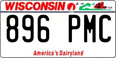 WI license plate 896PMC