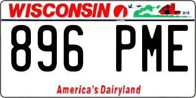 WI license plate 896PME