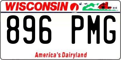 WI license plate 896PMG