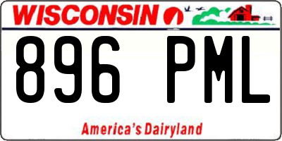 WI license plate 896PML