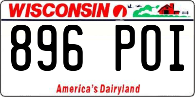 WI license plate 896POI