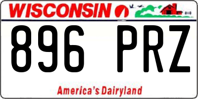WI license plate 896PRZ