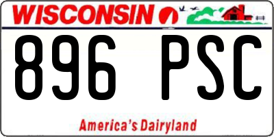 WI license plate 896PSC