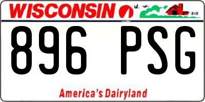 WI license plate 896PSG