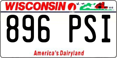 WI license plate 896PSI