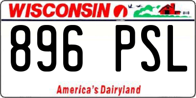 WI license plate 896PSL
