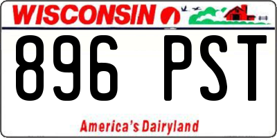 WI license plate 896PST