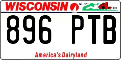 WI license plate 896PTB