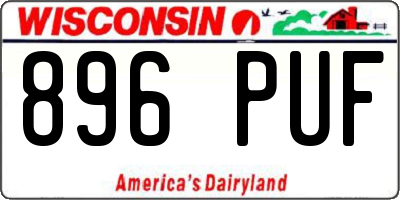 WI license plate 896PUF