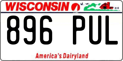 WI license plate 896PUL