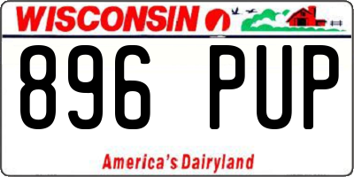 WI license plate 896PUP