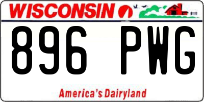 WI license plate 896PWG
