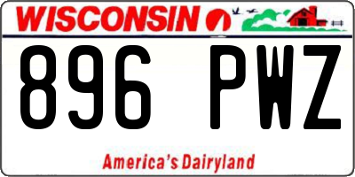 WI license plate 896PWZ