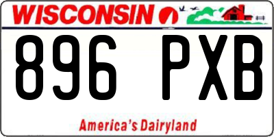 WI license plate 896PXB