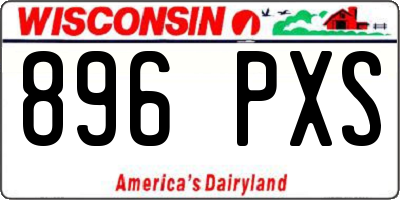 WI license plate 896PXS