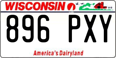 WI license plate 896PXY