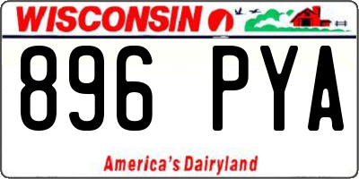 WI license plate 896PYA