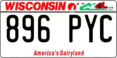 WI license plate 896PYC
