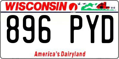 WI license plate 896PYD