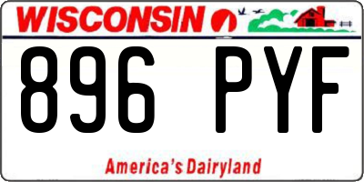 WI license plate 896PYF