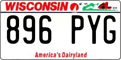WI license plate 896PYG