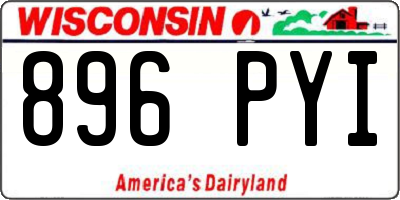 WI license plate 896PYI