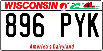 WI license plate 896PYK