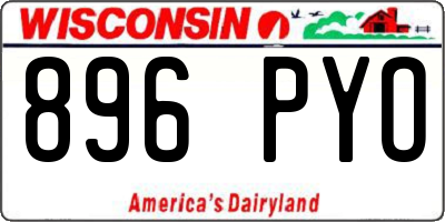 WI license plate 896PYO