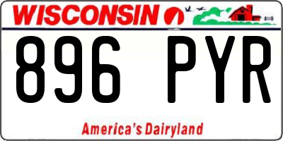 WI license plate 896PYR