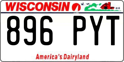 WI license plate 896PYT