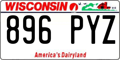 WI license plate 896PYZ