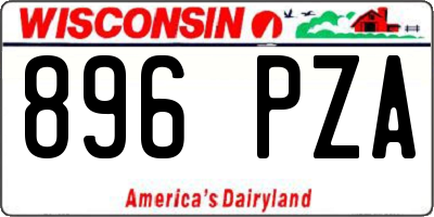 WI license plate 896PZA