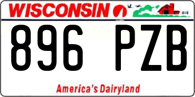 WI license plate 896PZB