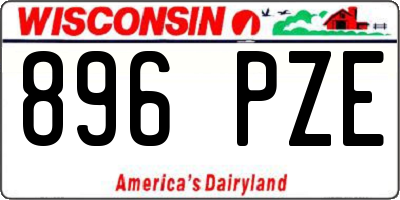 WI license plate 896PZE