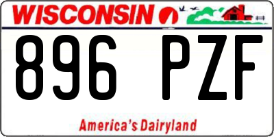 WI license plate 896PZF