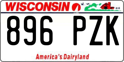 WI license plate 896PZK