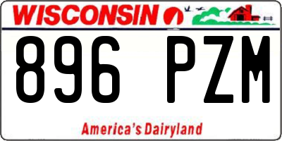 WI license plate 896PZM