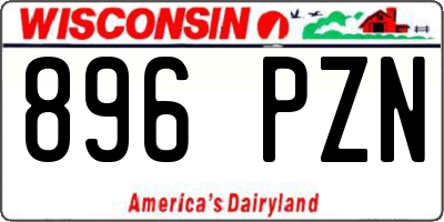 WI license plate 896PZN