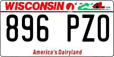 WI license plate 896PZO
