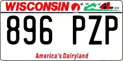 WI license plate 896PZP
