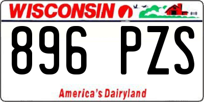 WI license plate 896PZS
