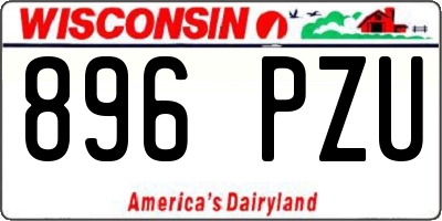 WI license plate 896PZU