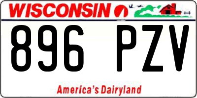 WI license plate 896PZV
