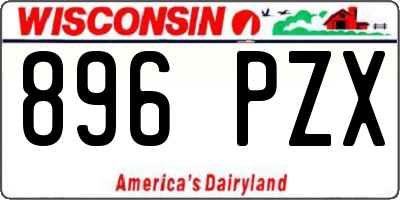WI license plate 896PZX