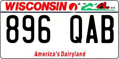 WI license plate 896QAB