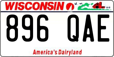 WI license plate 896QAE