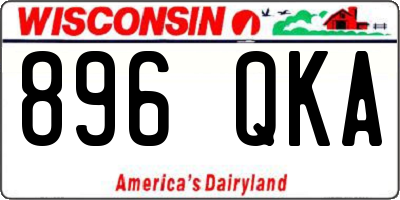 WI license plate 896QKA