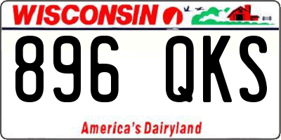 WI license plate 896QKS